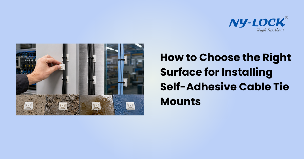 How to Choose the Right Surface for Installing Self-Adhesive Cable Tie Mounts